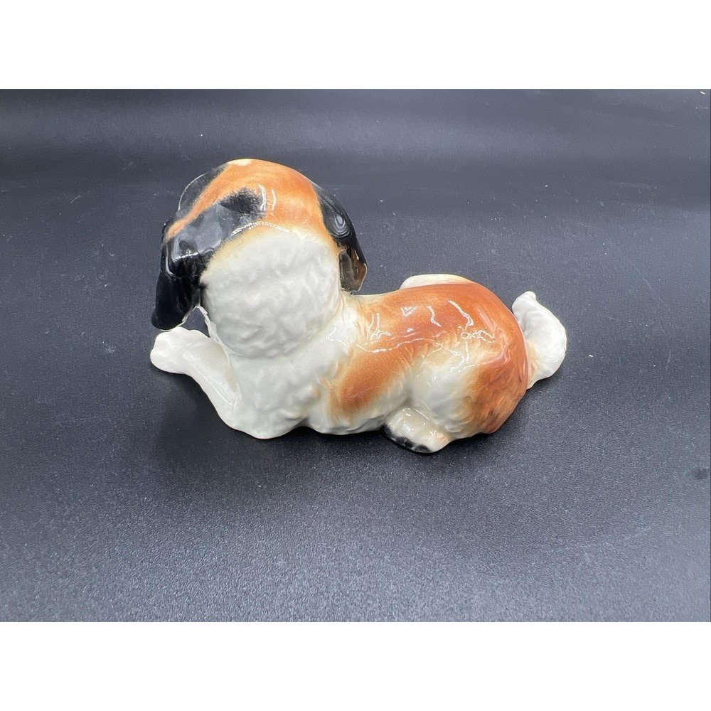 Vintage Goebel W Germany St. Bernard Puppy Dog Porcelain Figurine Excellent - Picture 3 of 5